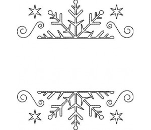 Stickdatei - Schneeflocke geteilt Doodle